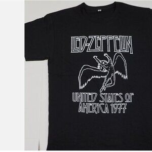 Led Zeppelin T-shirt Classic Rock Plant Paige Bonham JPJ Tee Shirt Black New 2